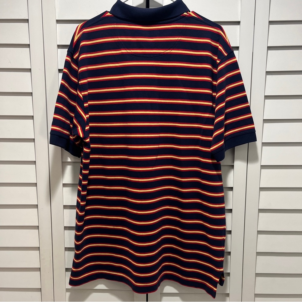 Imperfect collar shirt 100% cotton medium short sleeved striped textured shirt - Picture 2 of 13